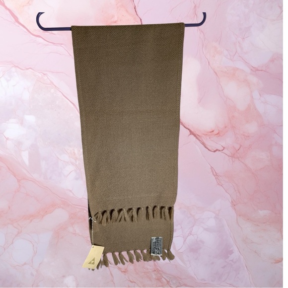 The Three Weavers Handwoven Scarve 100% Virgin Wool NWT Beige - Picture 2 of 9